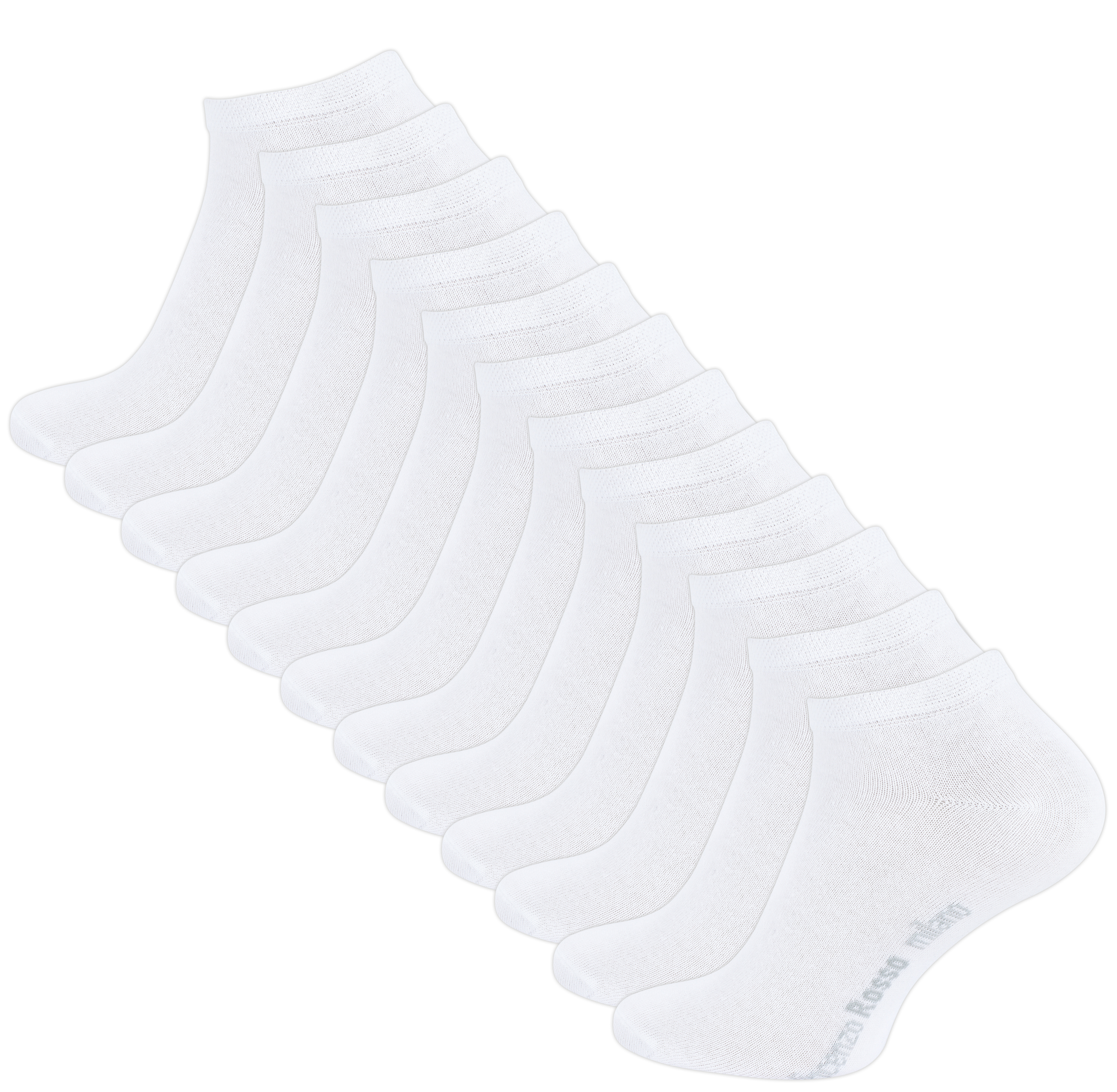 12 | 24 Paar Sneaker Socken, Schwarz, Weiss, Grau