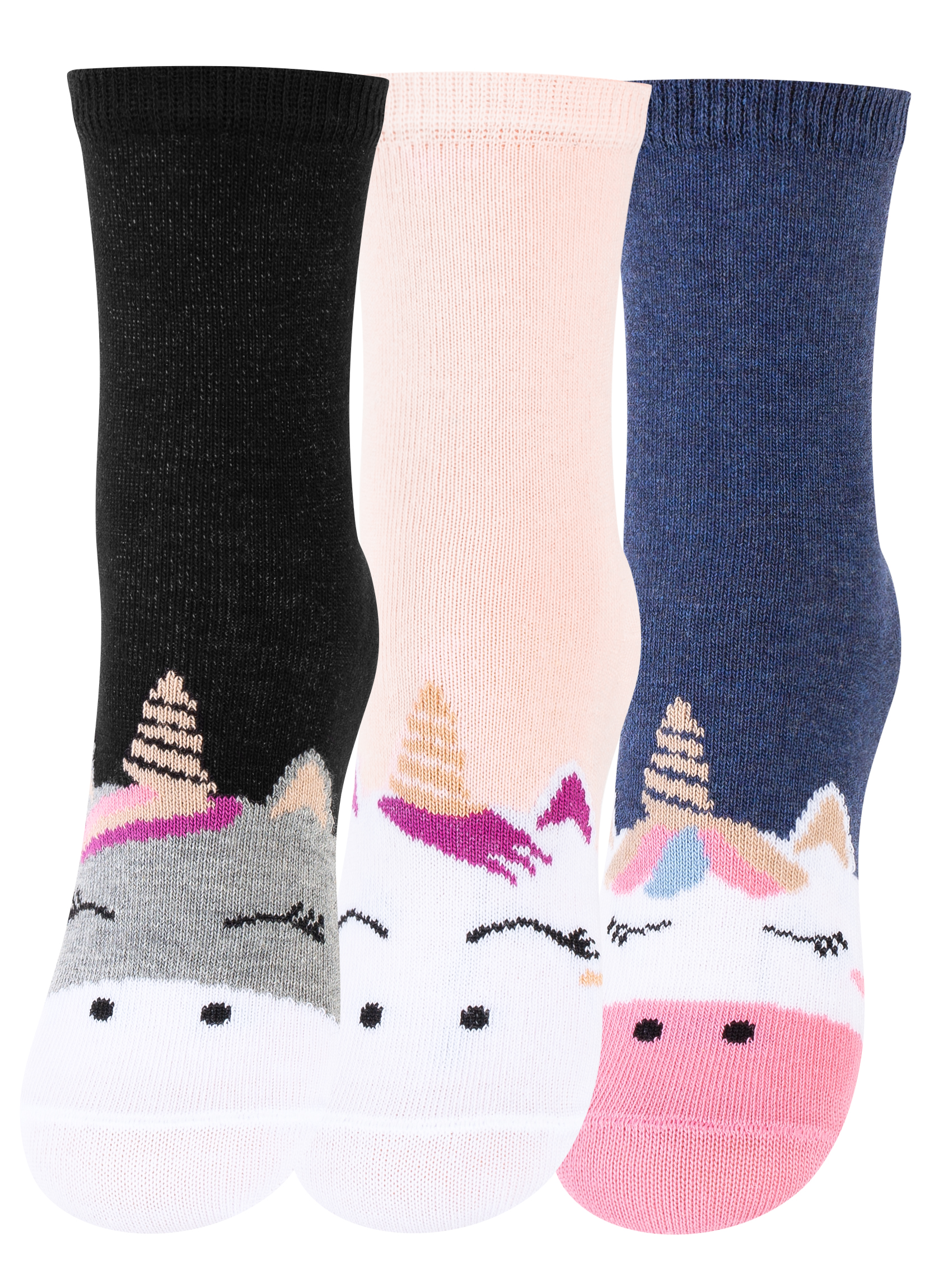 6 Paar Kinder Socken - Einhorn