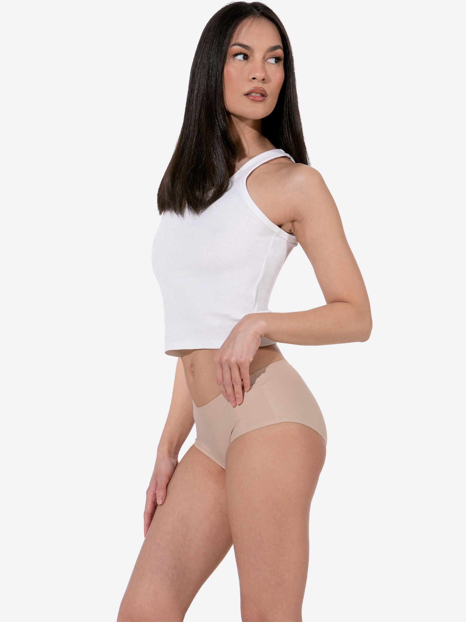 3 pack of womens invisible seamless microfibre waist briefs