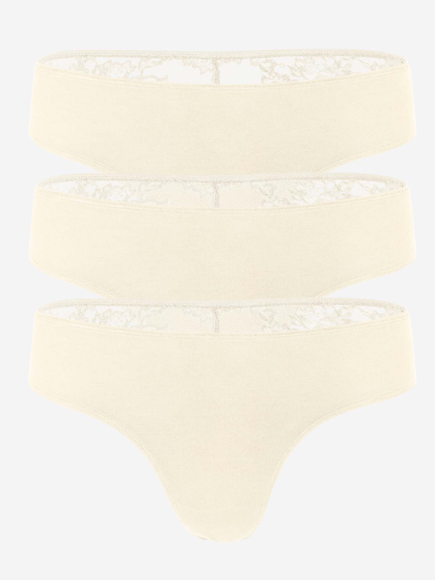 3er Set "Bamboo" Lace String