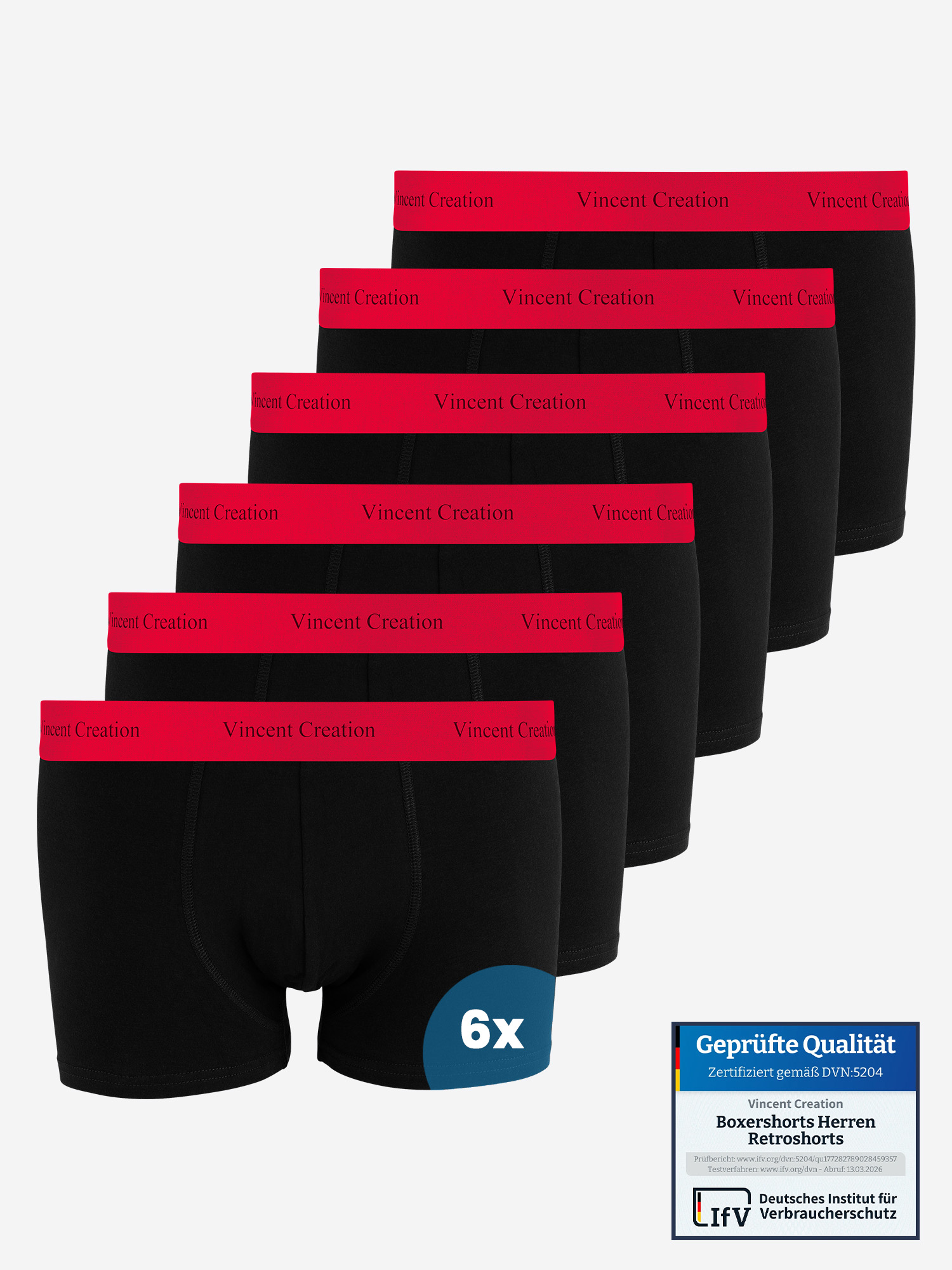 Pack of 6 Boxer Briefs Trunks