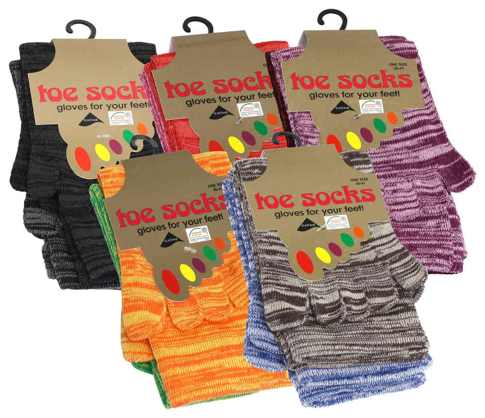 2 Paar Damen Zehensocken aus Baumwolle