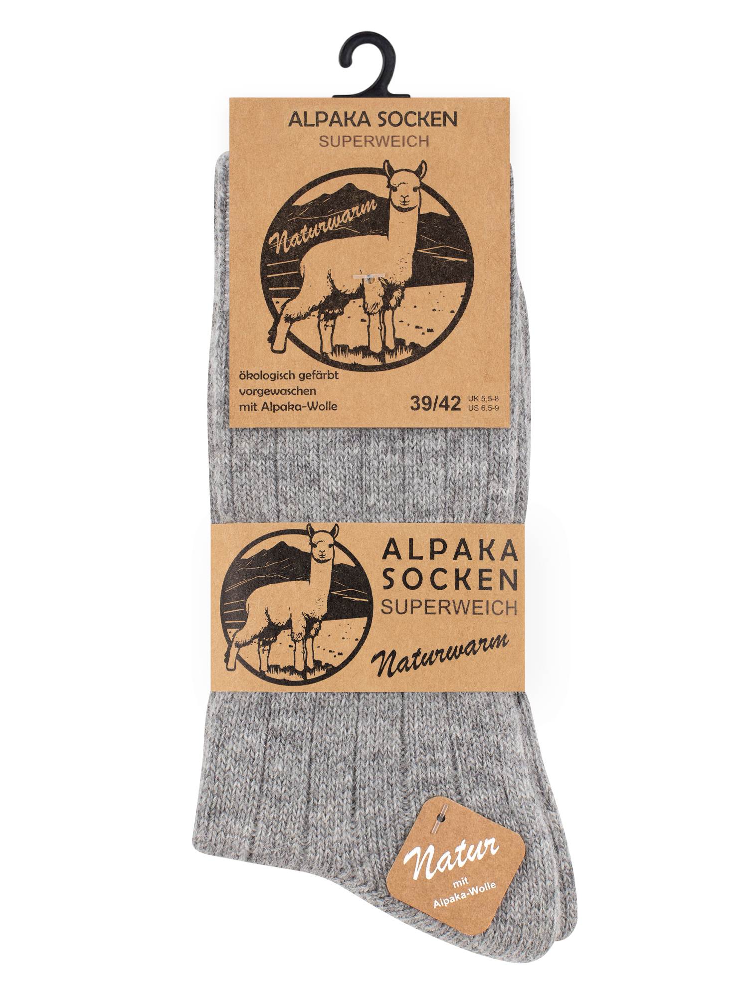 2 pairs of alpaca socks, unisex wool socks