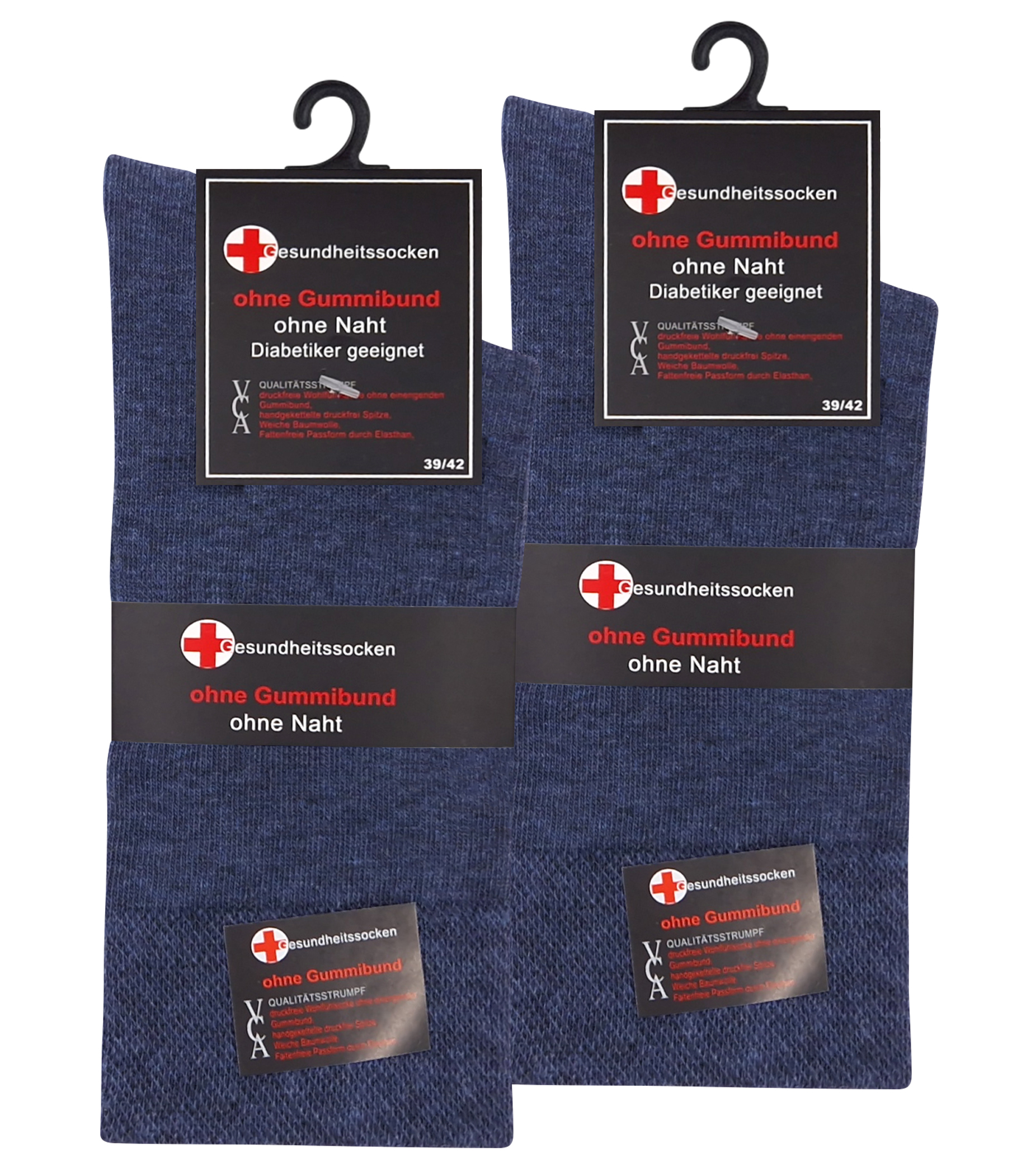 6 Pair Men's Diabetic Plain Socks, Seam Free (handlinked toes)