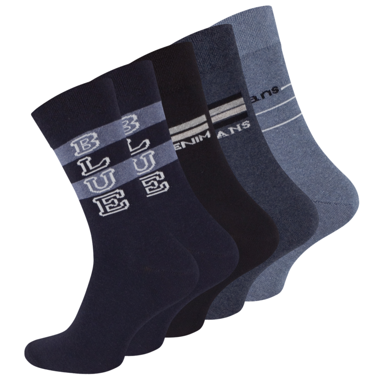 10 Paar Baumwoll Socken, JEANS Design