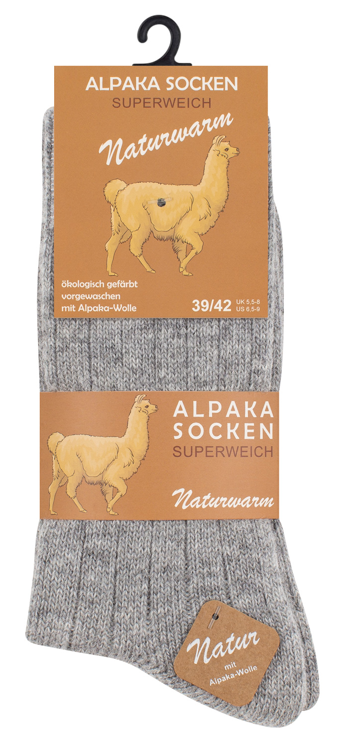 2 pairs of alpaca socks, unisex wool socks