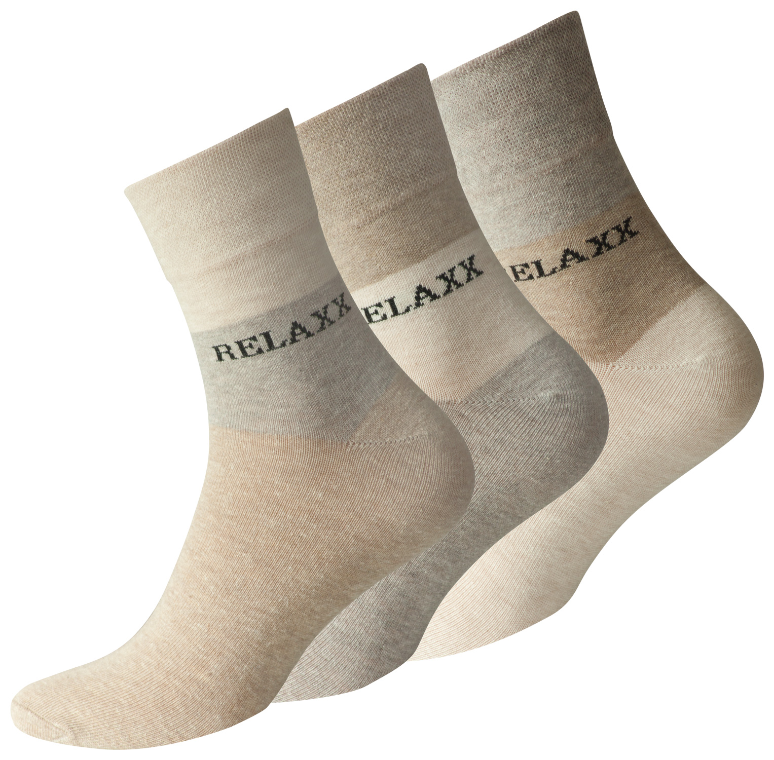 6 Paar Herren Kurzsocken -RELAXX- ohne Gummibund