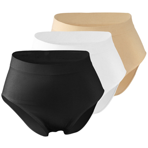 Taillenslip mit breitem Bund in Beige, Weiß oder Schwarz