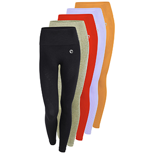 Sport-Leggings in Schwarz, Grün-Melange, Lavendel, Rot oder Orange