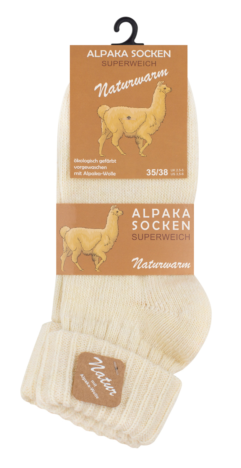 2 pairs of alpaca socks with envelope