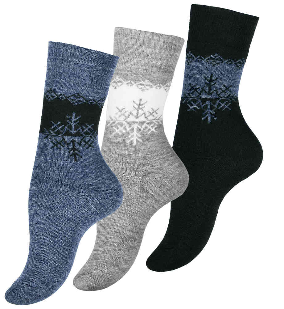 3 Paar THERMO Socken Eiskristall