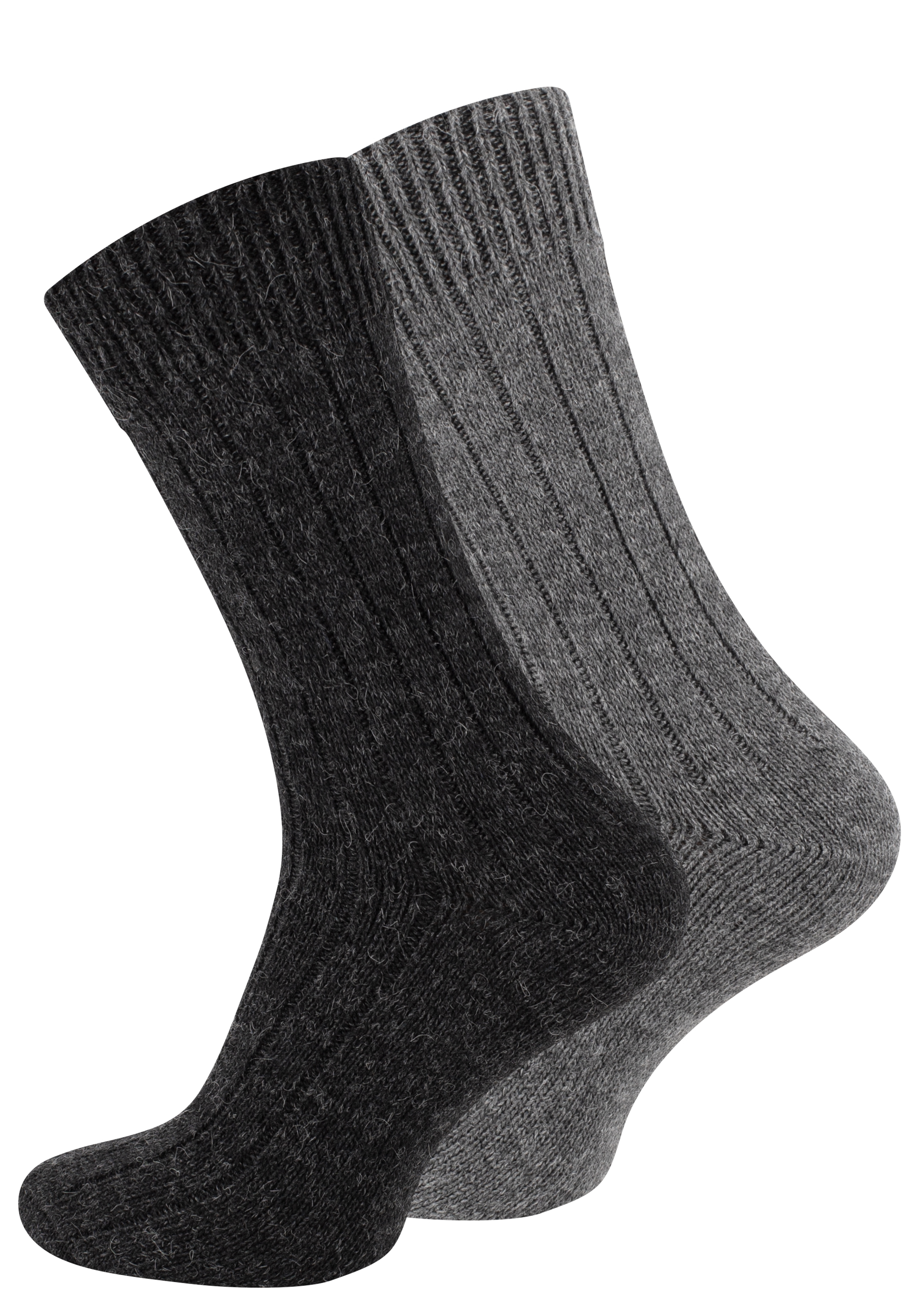 2 Paar Alpaka Socken, Unisex Wollsocken