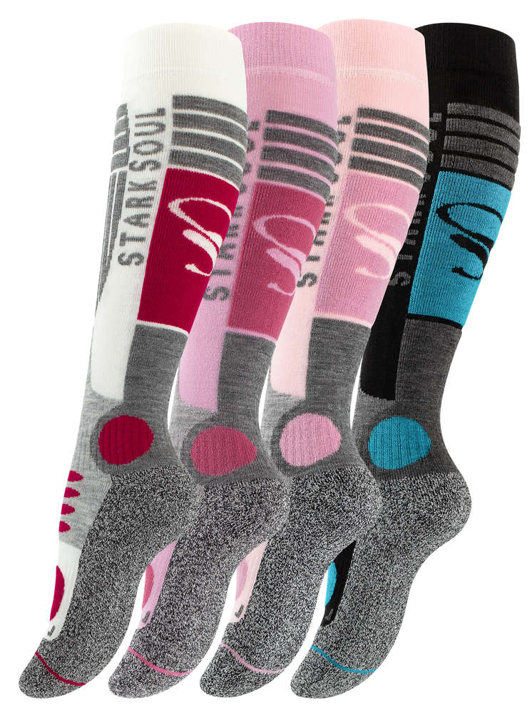 2 Paar Ski & Snowboard Socken mit Spezialpolsterung