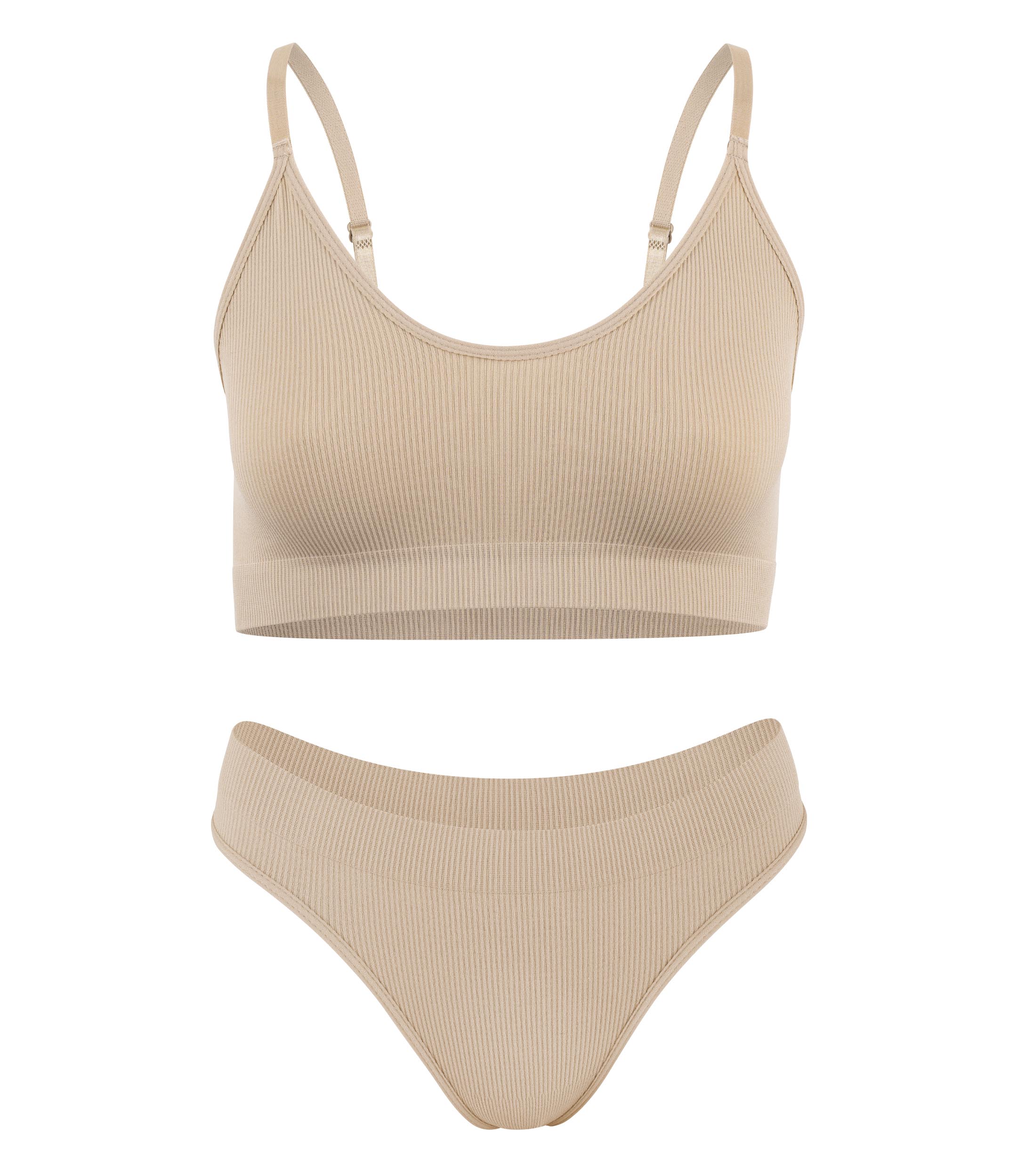 "Ribbed Collection" Bra & String Set