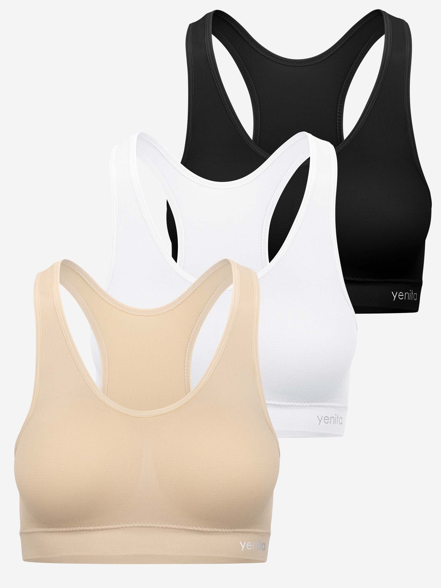 3er Set Damen Bustier mit herausnehmbaren Cups – Seamless