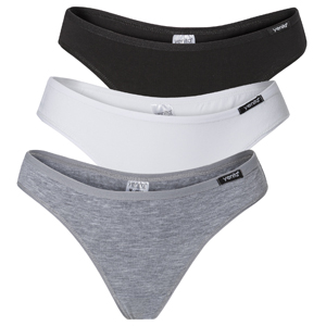 String in Schwarz, Weiß oder Grau-Melange mit Yenita Label am Bund