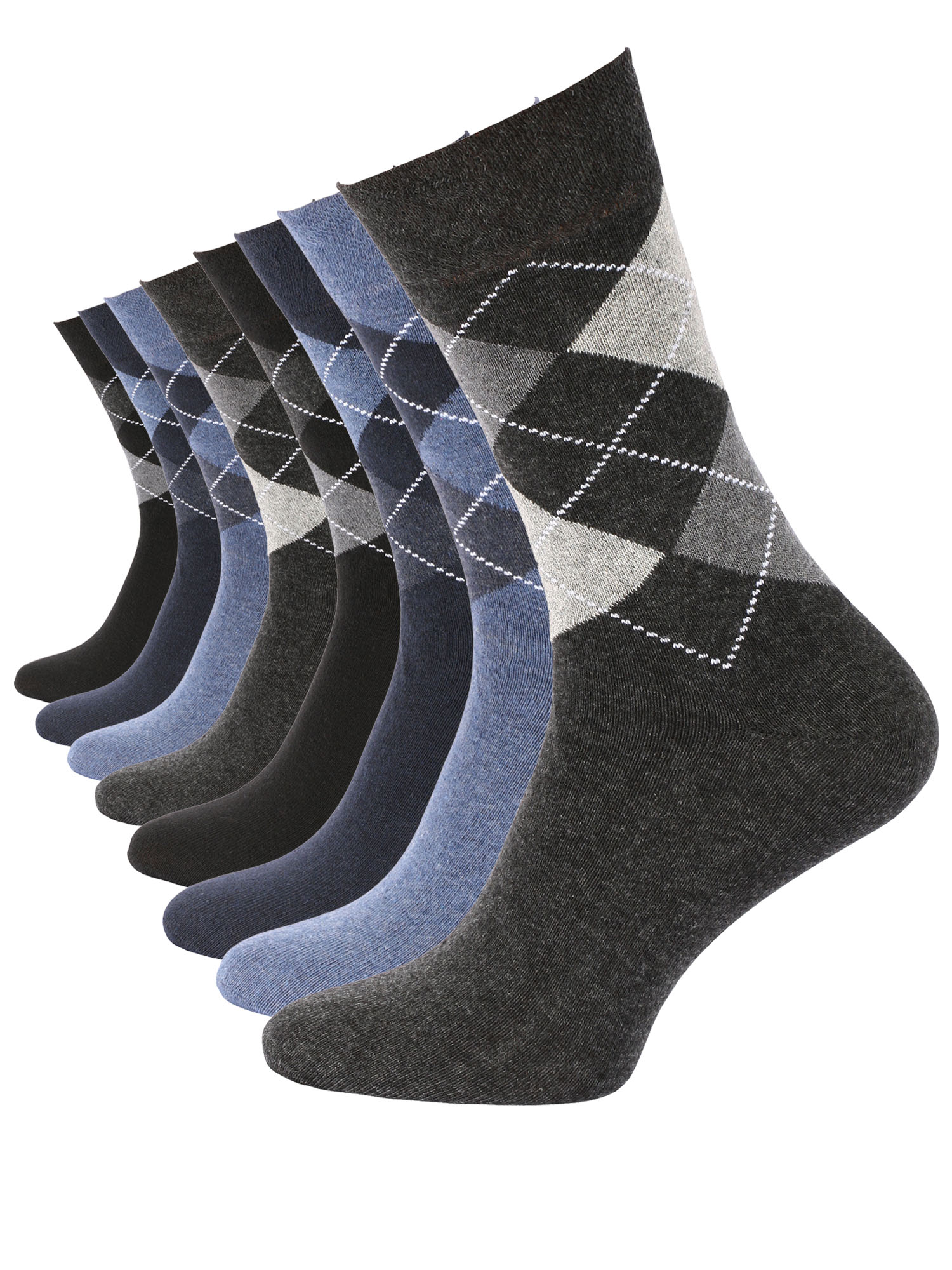 10 Paar Baumwoll Socken Karo Classics, ohne Gummibund