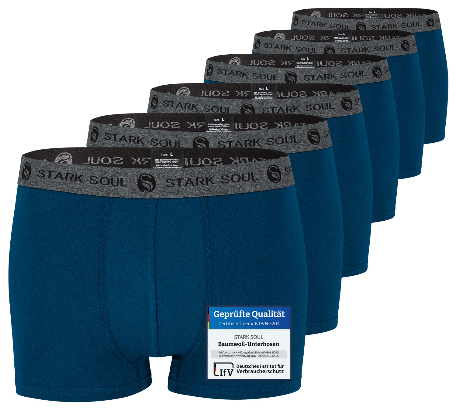 6 Pack STARK SOUL®  Men's Boxer Shorts - Trunks