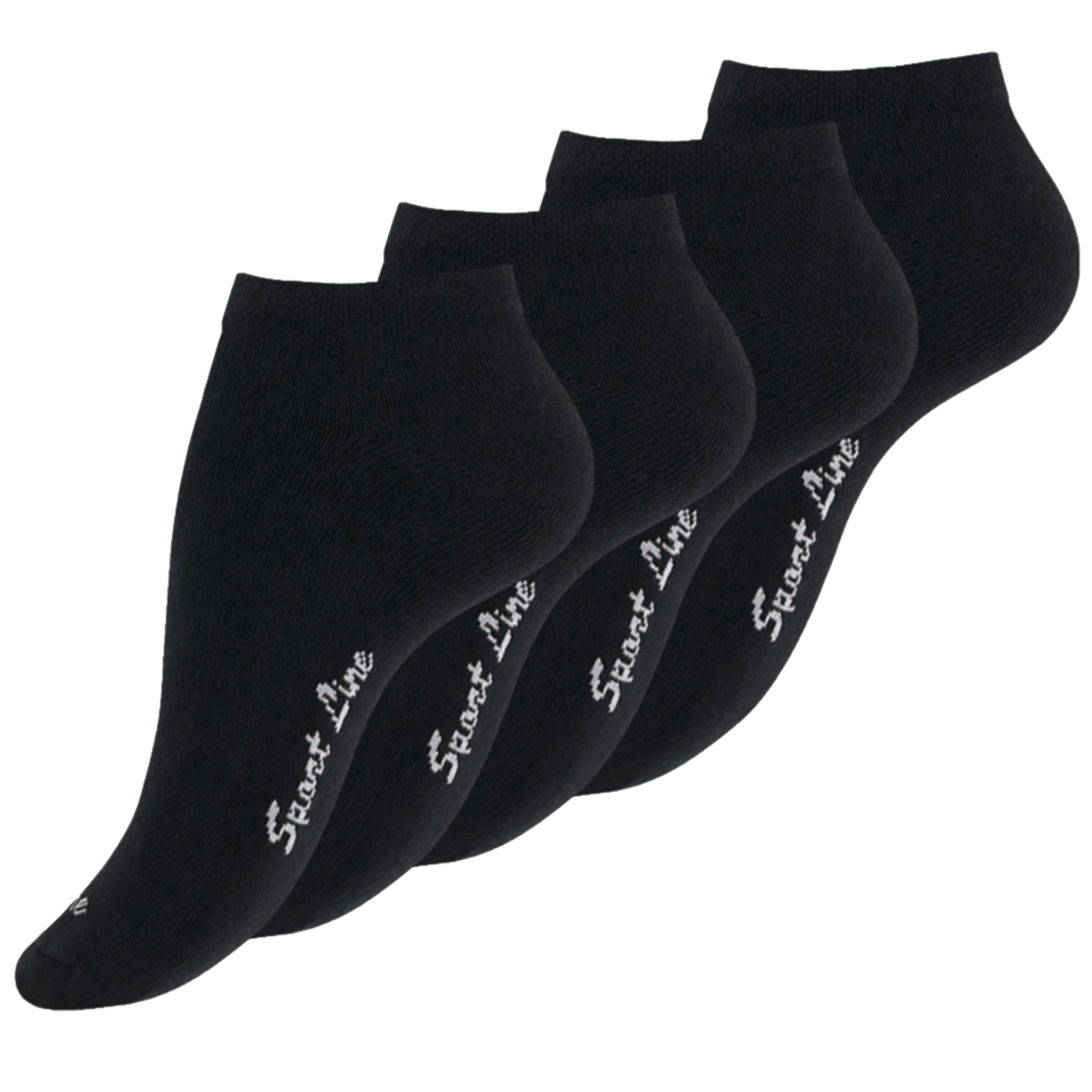 8 pair ladies ankle socks, black