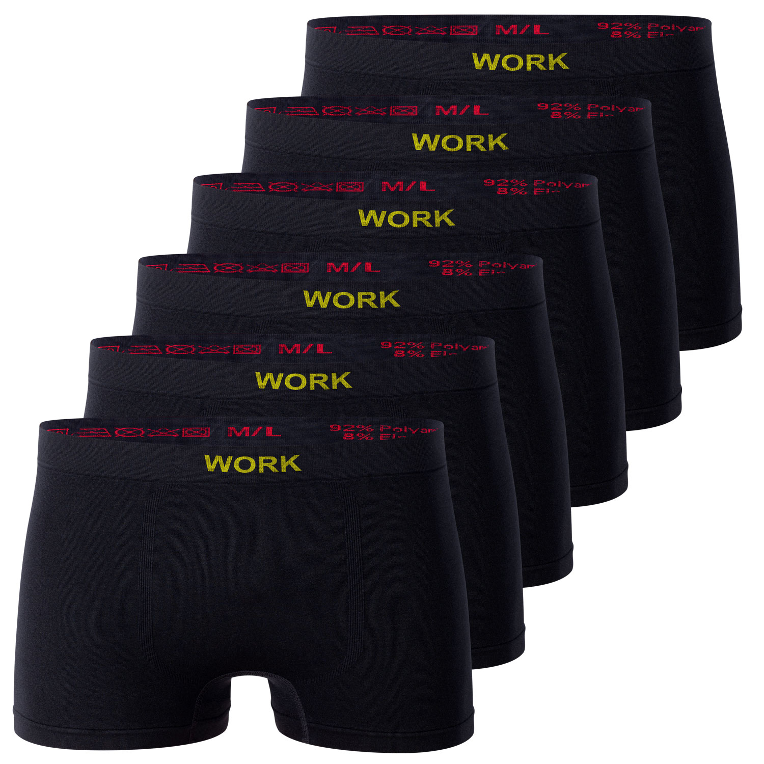 6er Pack Microfaser Boxershorts - WORK