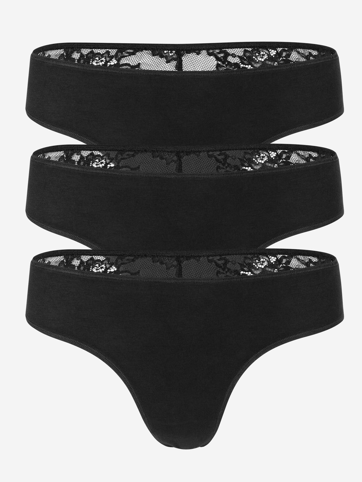 3er Set "Bamboo" Lace String