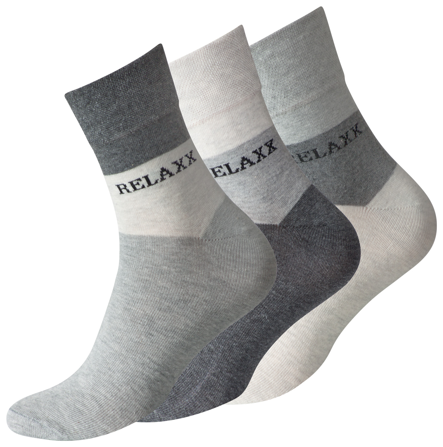 6 Paar Herren Kurzsocken -RELAXX- ohne Gummibund