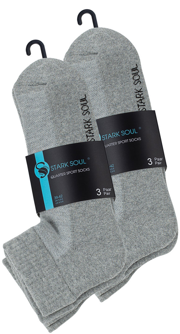 6 pair STARK SOUL sport ankle socks, unisex