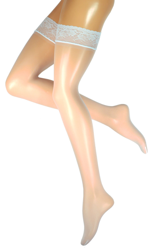 2er Pack Halterlose Strümpfe -Romance 15-  florales Spitzenband