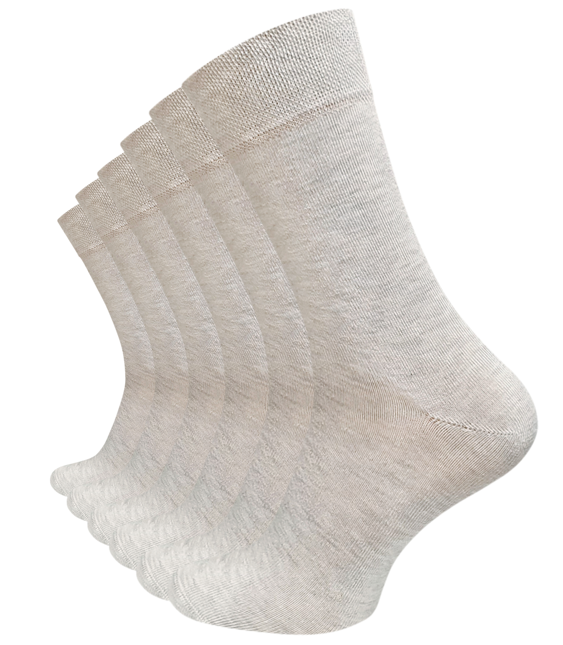 6 Pair Men's Diabetic Plain Socks, Seam Free (handlinked toes)