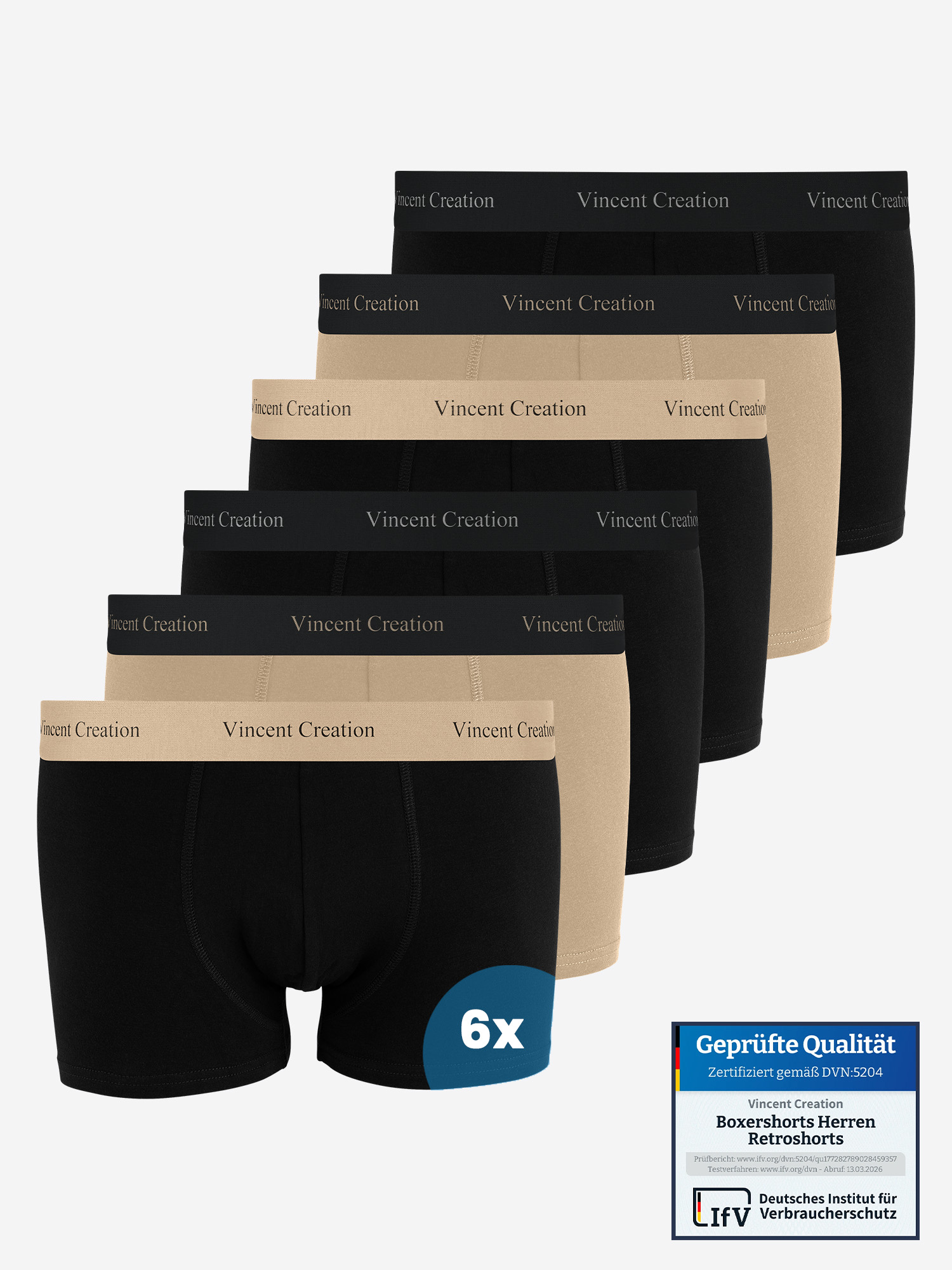 6er Pack Boxershorts-Hipster