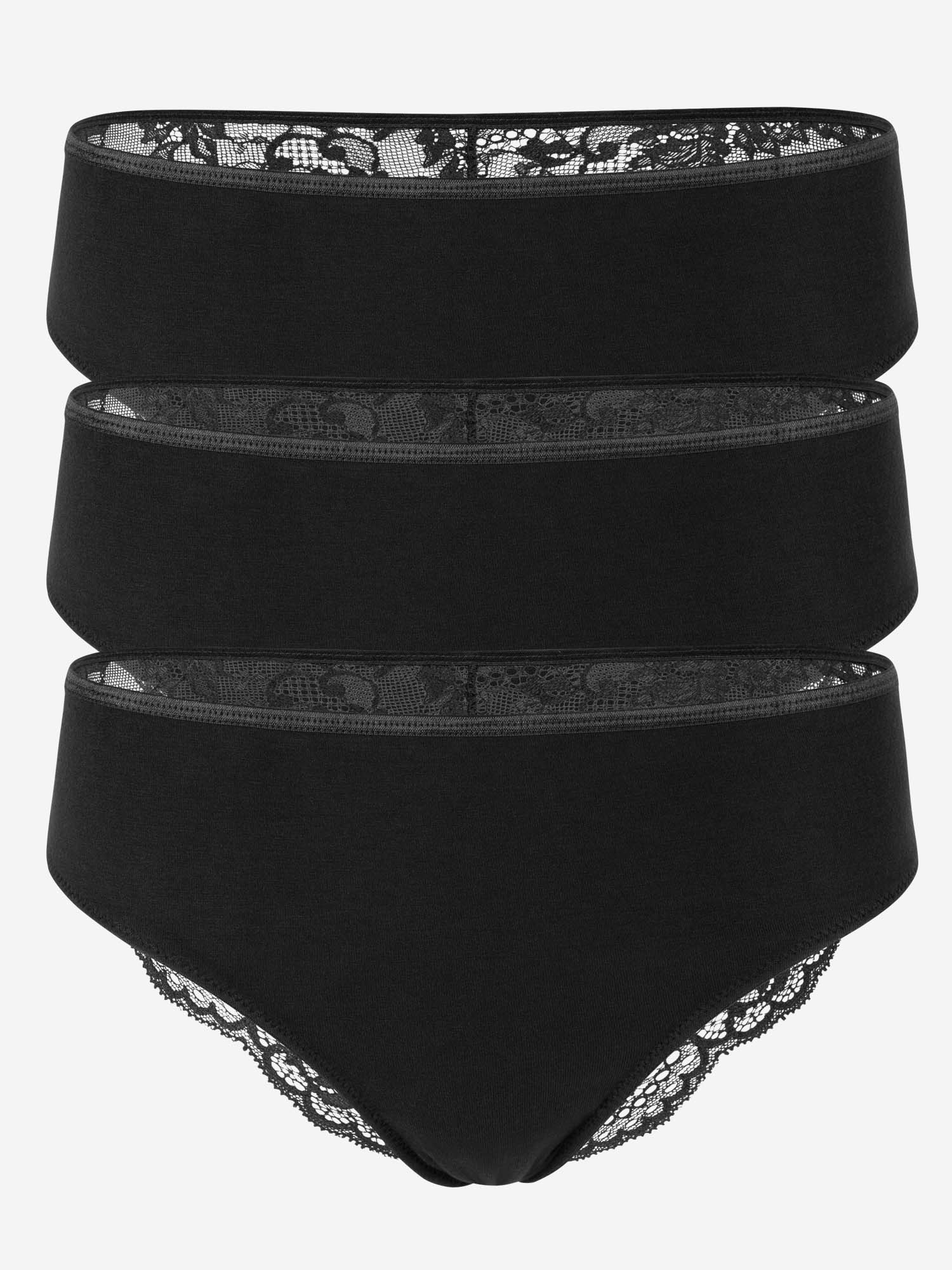 3er Set "Bamboo" Lace Slip