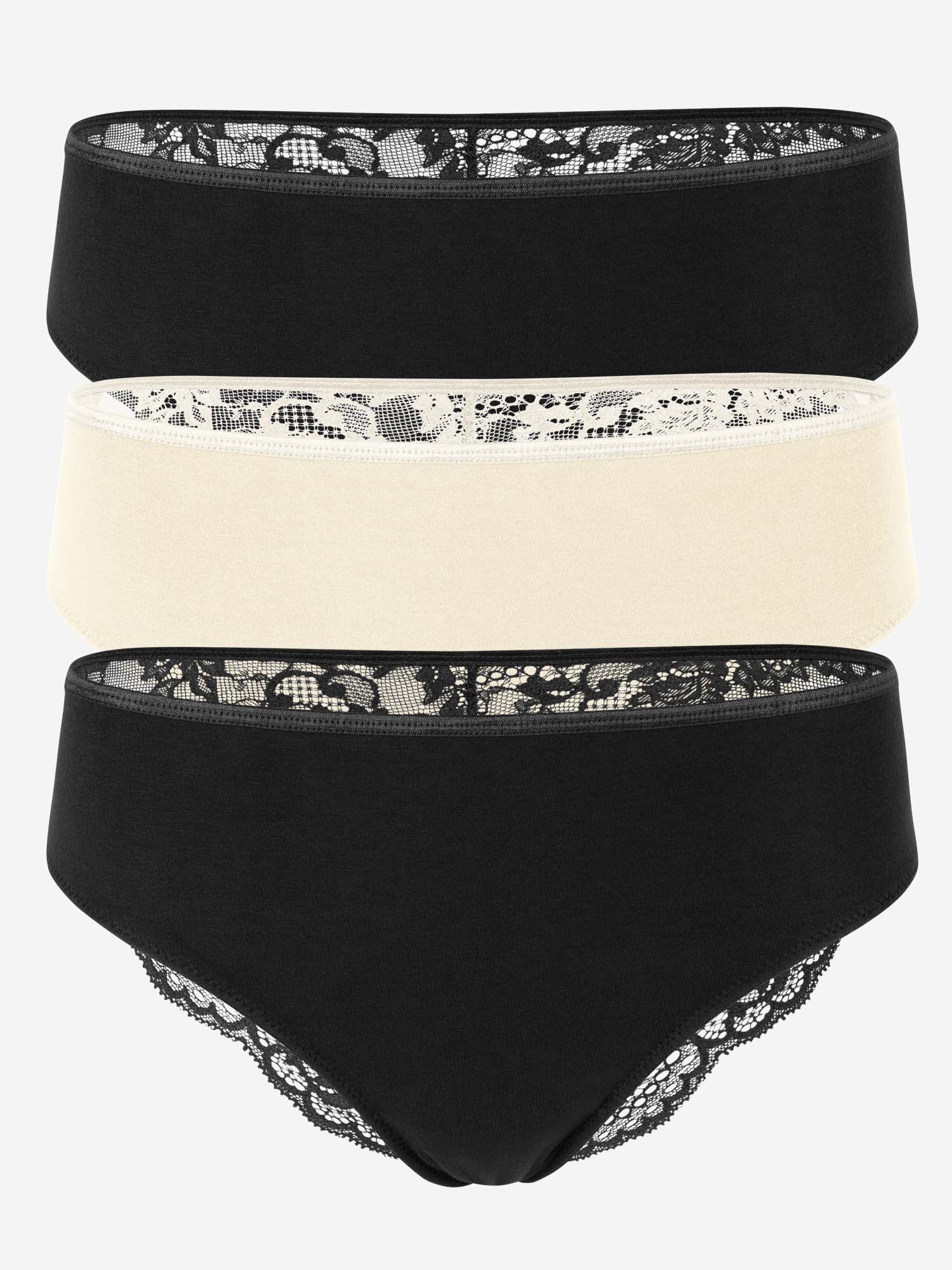 3er Set "Bamboo" Lace Slip