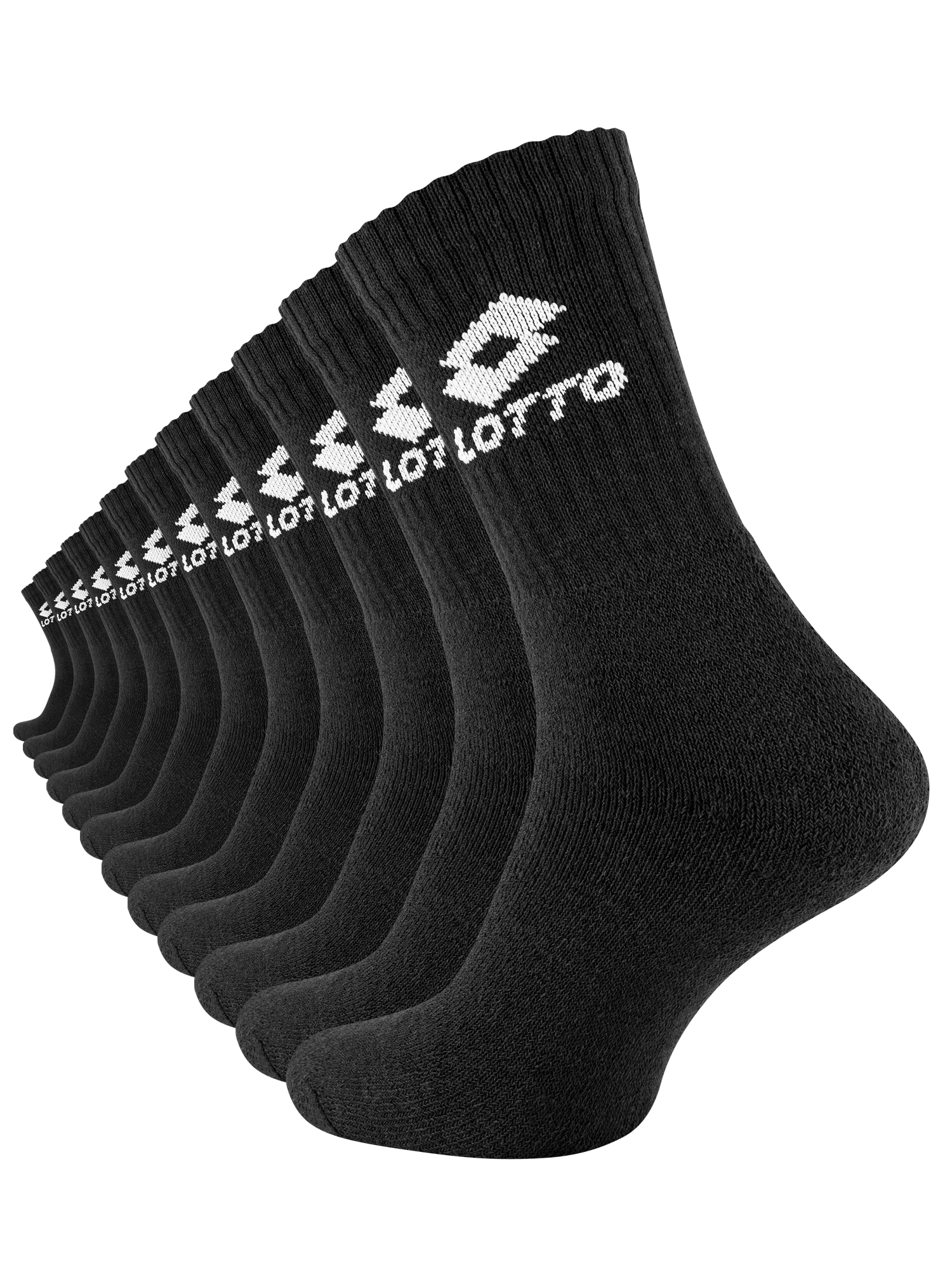 12 Paar LOTTO Sportsocken für Herren – Original Sportsocken mit Logo - ideal für Sport & Alltag