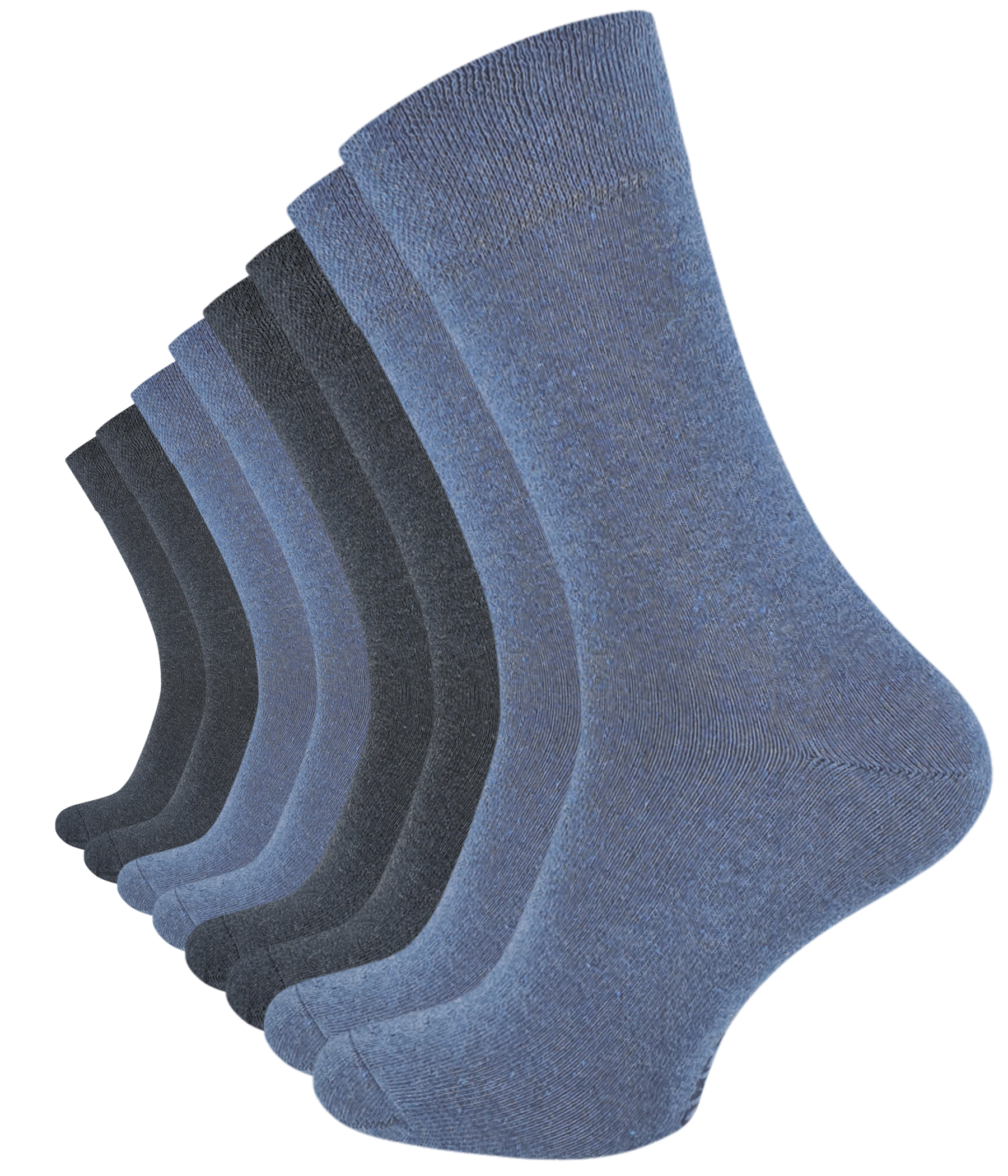 8 Paar COMFORT Socken, Jeansblau, ohne Gummibund