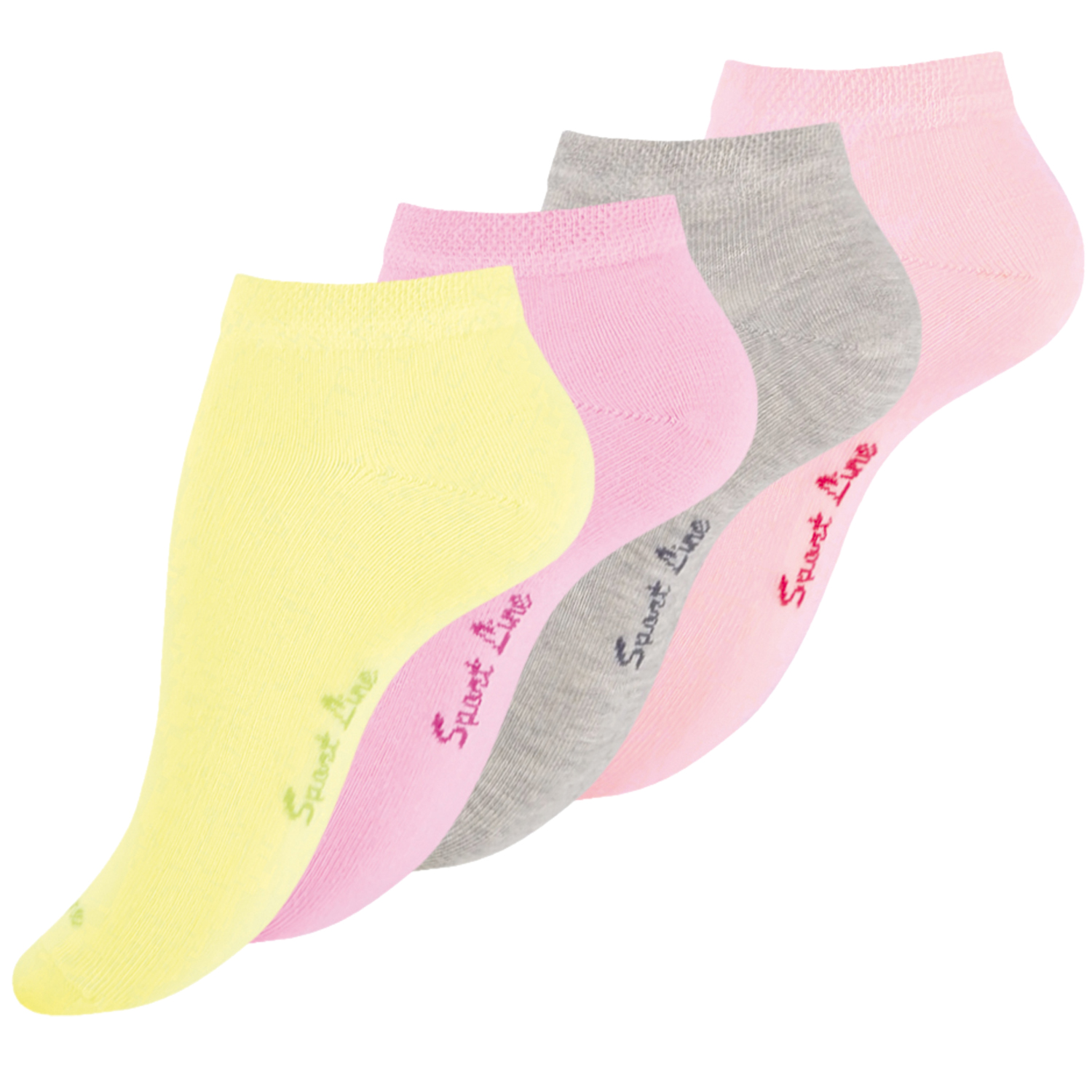8 pair ladies ankle socks "Sport Liners" in different colors