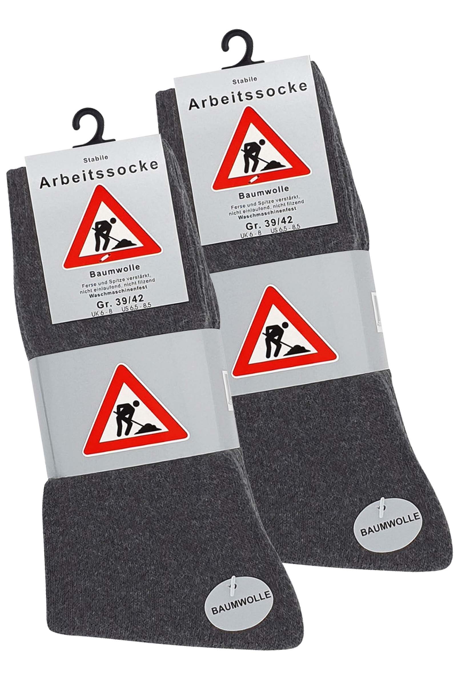 10 Paar Arbeitssocken in Anthrazit