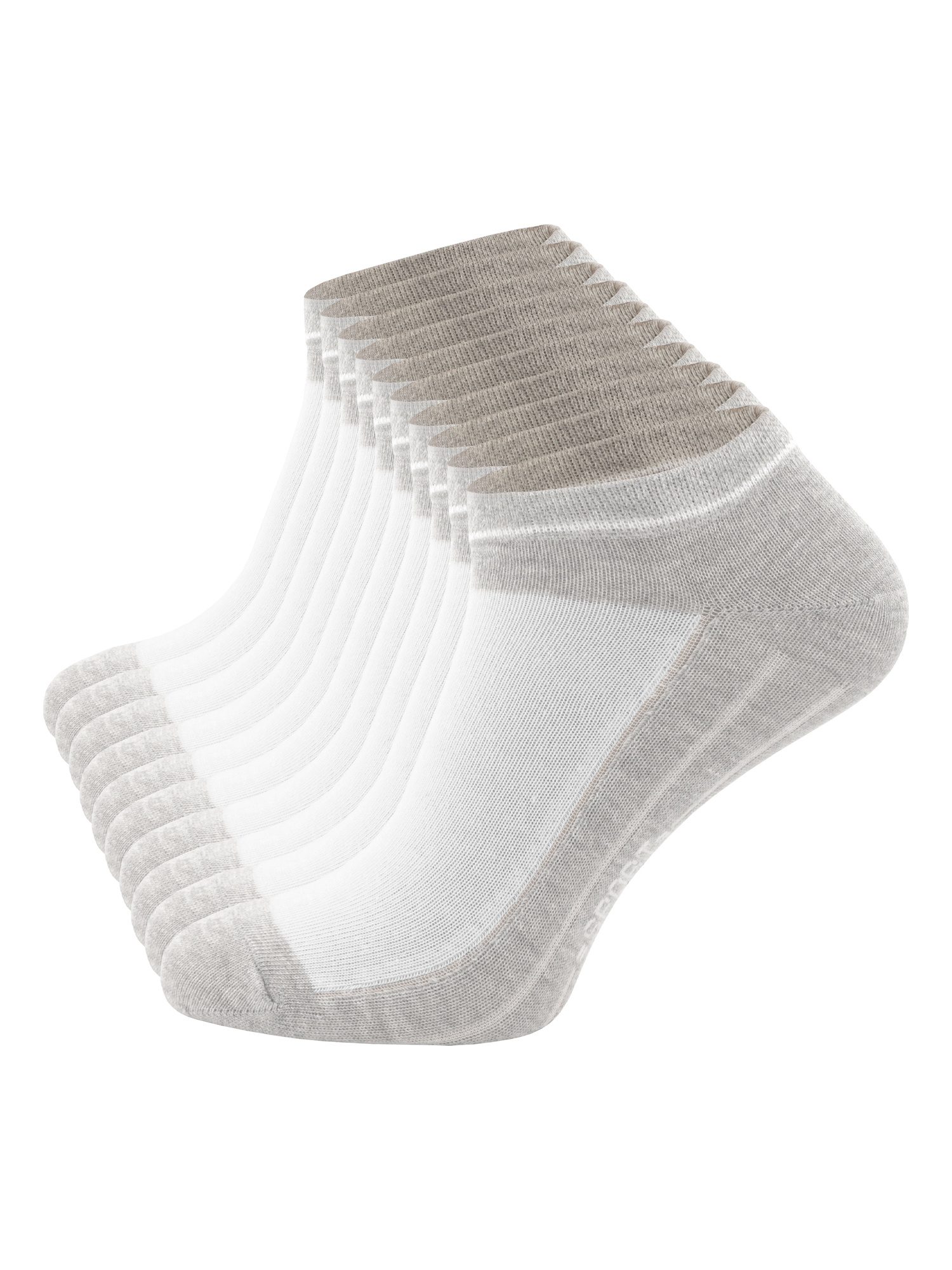 10 Paar Damen Sneaker Socken – Sportsocken mit Rippsohle, Kurz & Atmungsaktiv