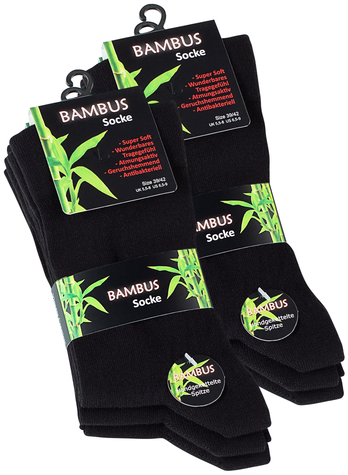 6 pairs men's bamboo socks linked toes,seamless & soft