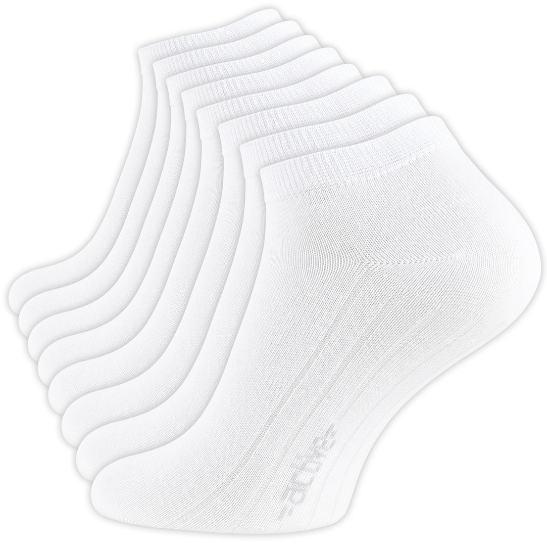 8 Paar Sneaker Socken, schwarz oder weiss