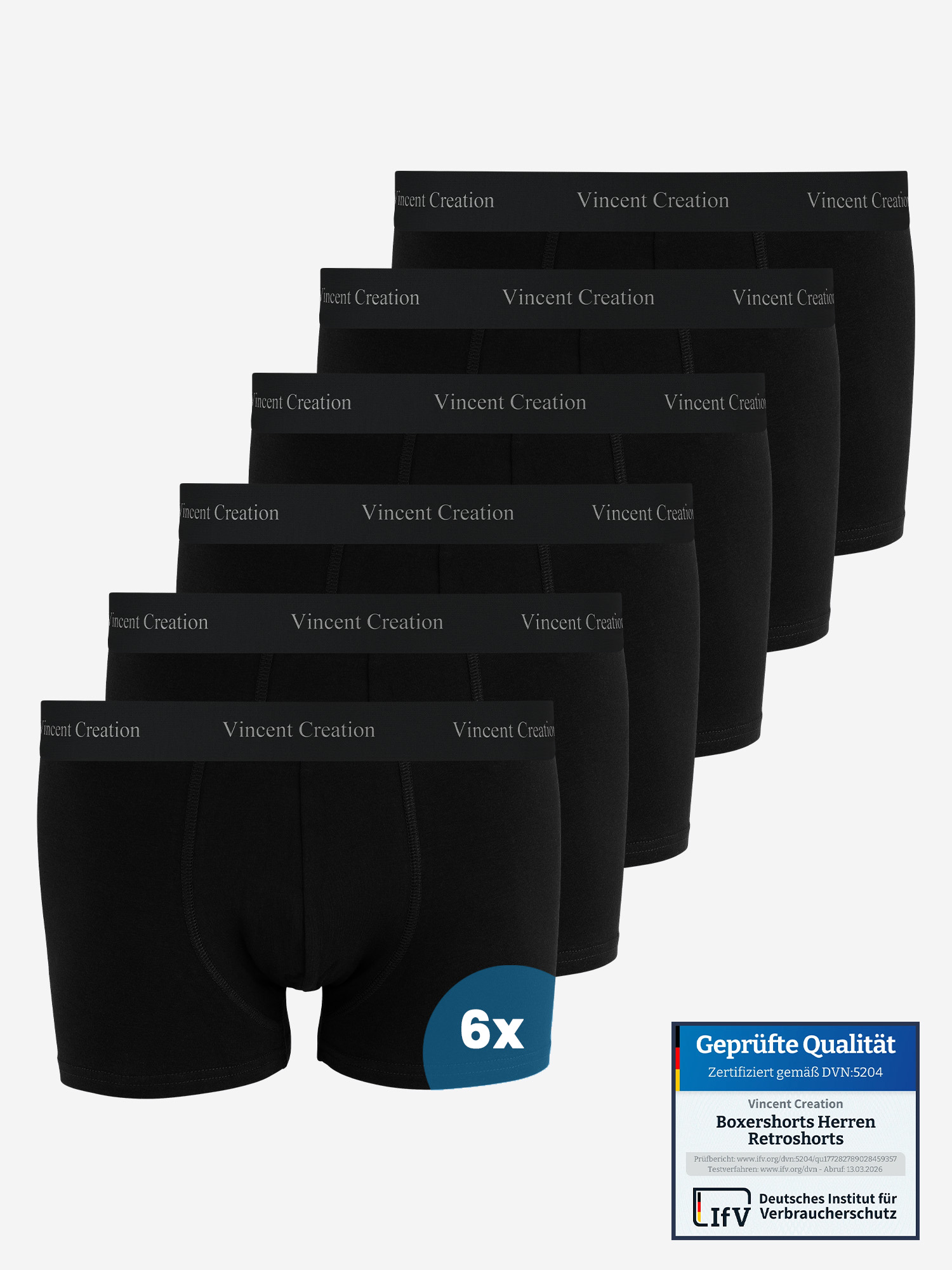 6er Pack Boxershorts-Hipster