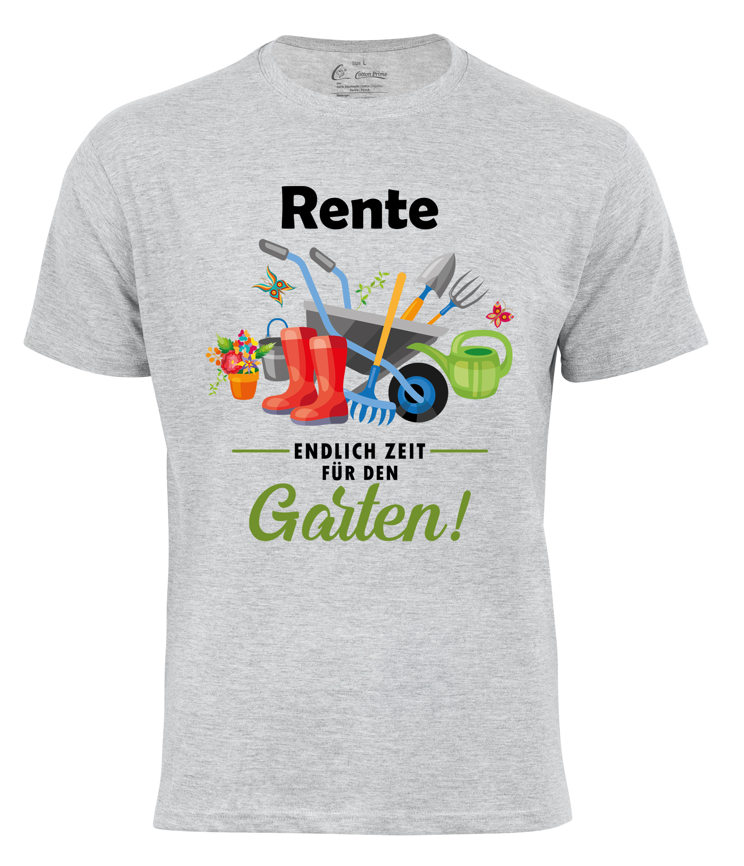 T-Shirt "Rente - Endlich Zeit für den Garten"