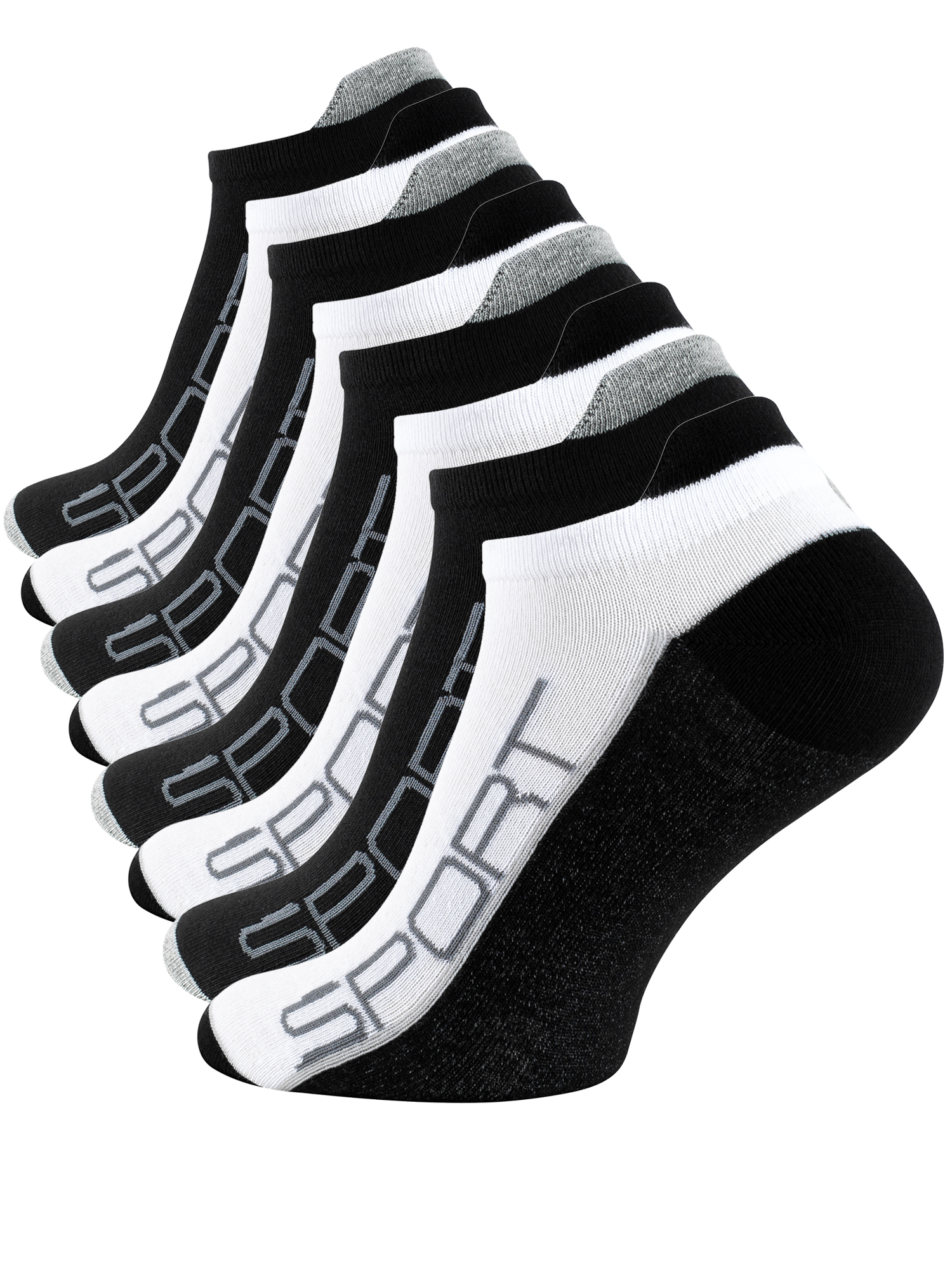 8 Paar Sneaker Socken mit Hochferse