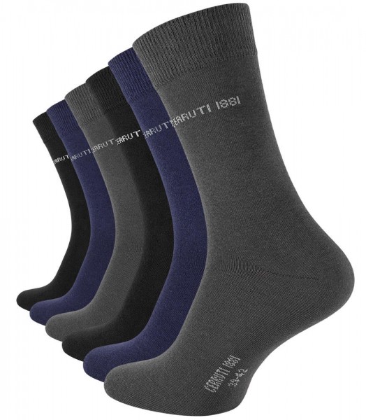 6 Paar Business Socken, Schwarz oder Farbmix