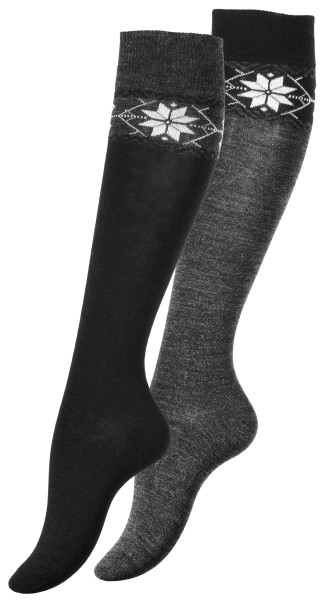 2 pairs ladies winter knee socks
