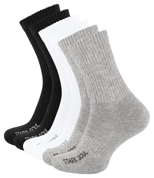 6 Pair of Men Black Socks, Half-Cushion Crew Socks