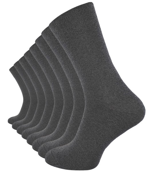8 Pairs Men's Comfort Socks, Cotton Rich, without elastic cuff, anthrazit