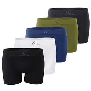 3er Pack Seamless Boxershorts-Pant in Schwarz, Weiß, Blau, Grün oder Grau