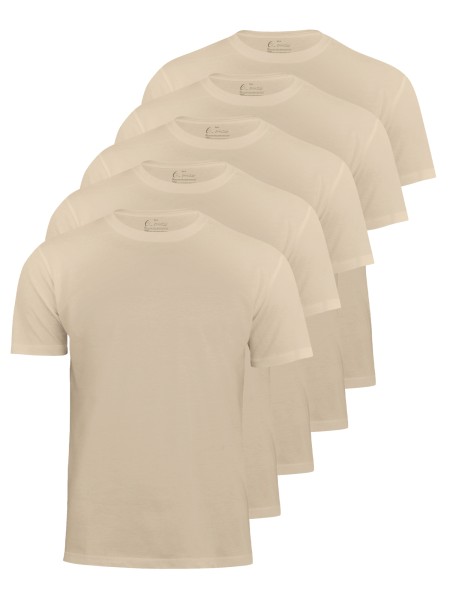 5 Pieces of Men's T-Shirt O-Neck - Tee