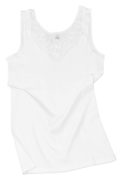 Women's/Ladies Shirt -Vest- Undershirt, with extra large lace