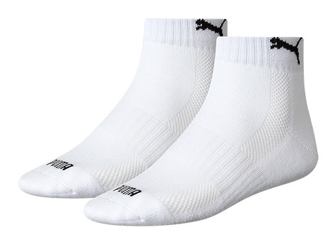 2 pairs of original Puma Quarter Socks, white